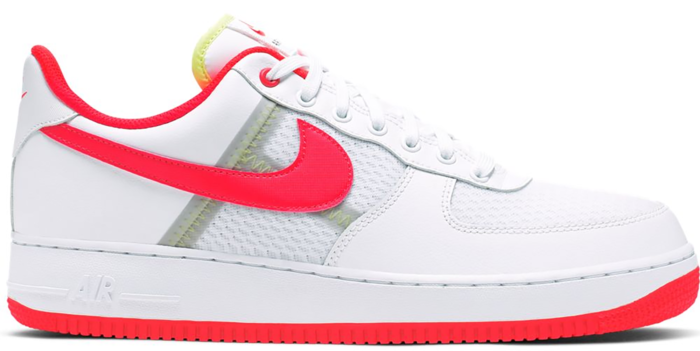 Nike Air Force 1 Low Transparent White Crimson