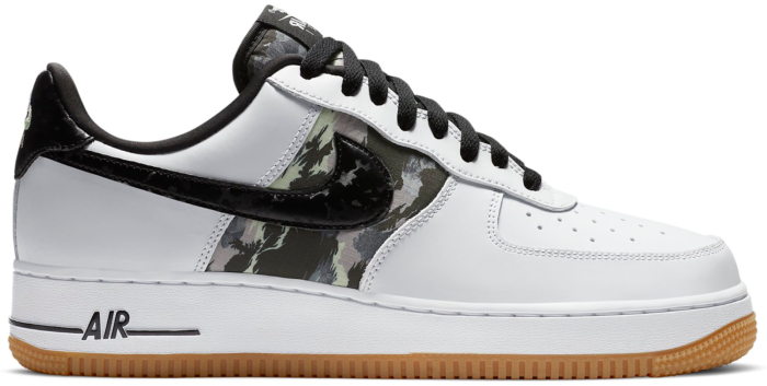 Nike Air Force 1 Low White Ripstop Camo Black Gum