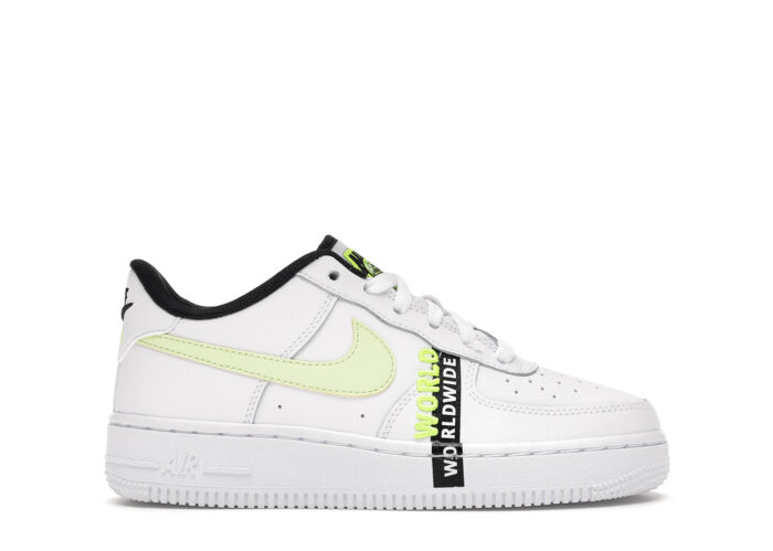 Nike Air Force 1 Low Worldwide White Barely Volt (GS)
