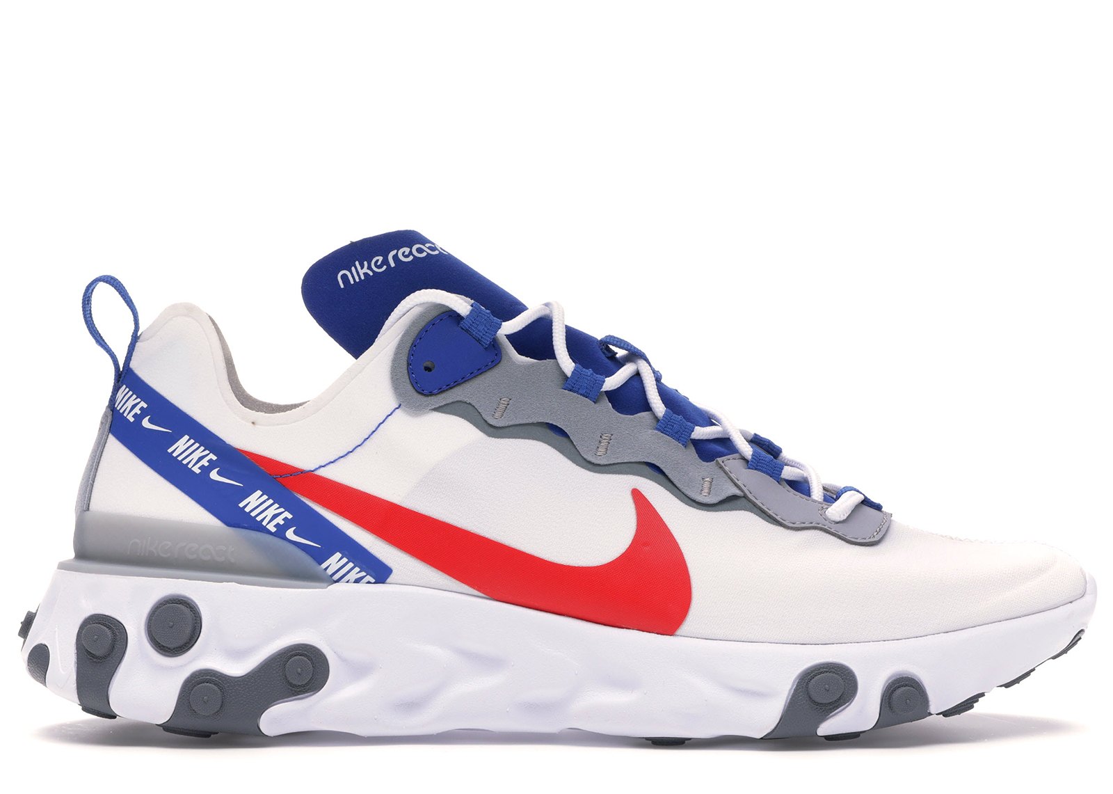 nike react element 55 white game royal habanero red