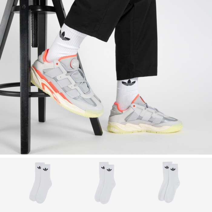 Adidas Originals Chaussettes Custre Crew Lotx3 Blanc