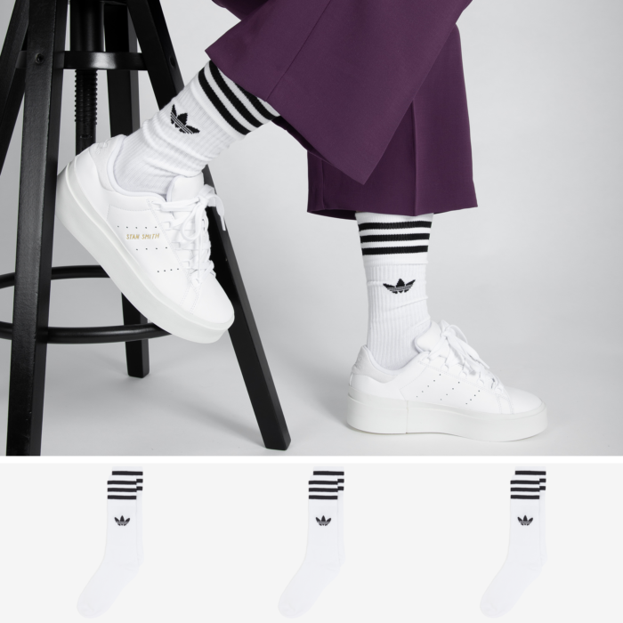 Adidas Originals Chaussettes X3 Crew Trefoil Blanc