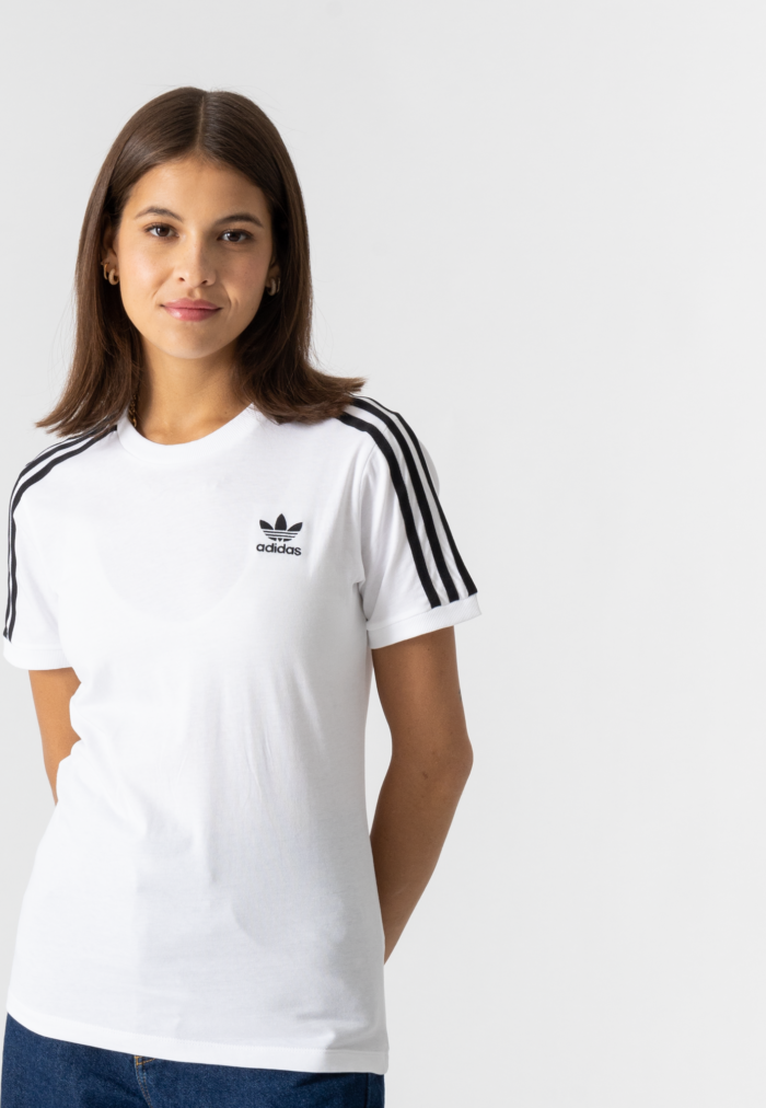Adidas Originals Tee Shirt 3 Stripes Blanc