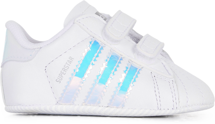 Adidas Originals Superstar Cf Crib Iridescent Blanc/argent