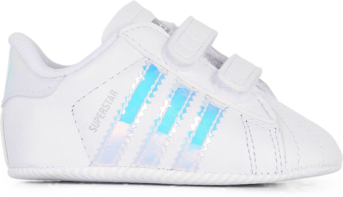 Adidas Originals Superstar Cf Crib Iridescent Blanc/argent