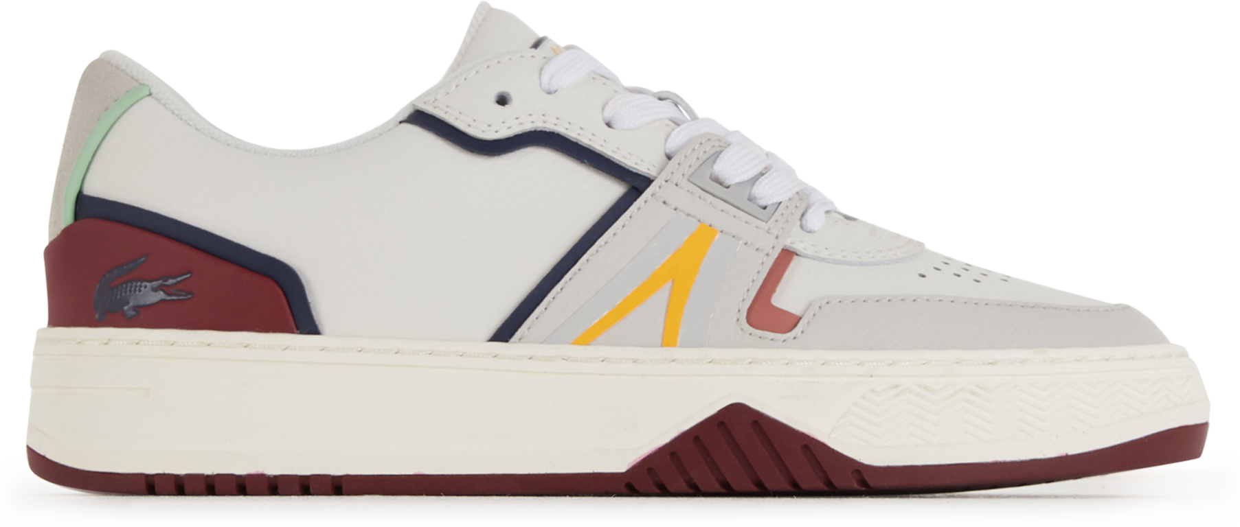 Lacoste L001 Blanc/bordeaux/jaune