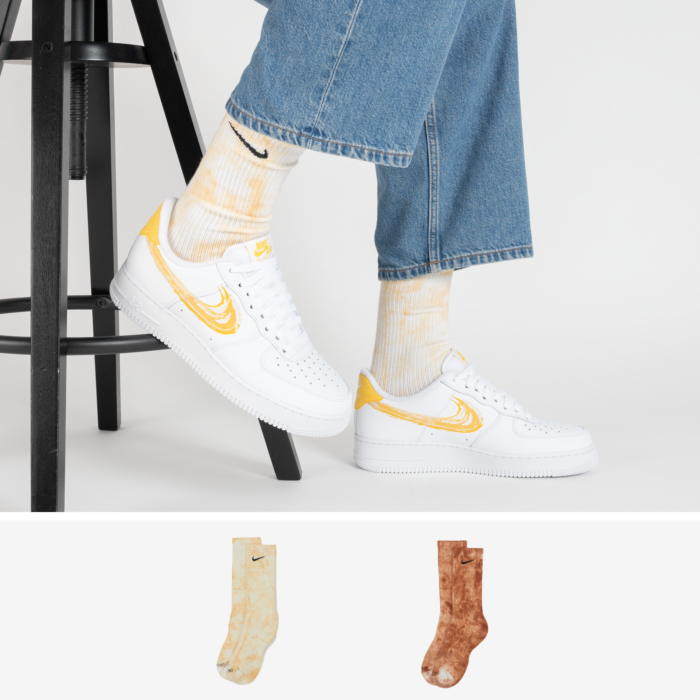 Nike Chaussettes Evd Plus Tiedye Beige