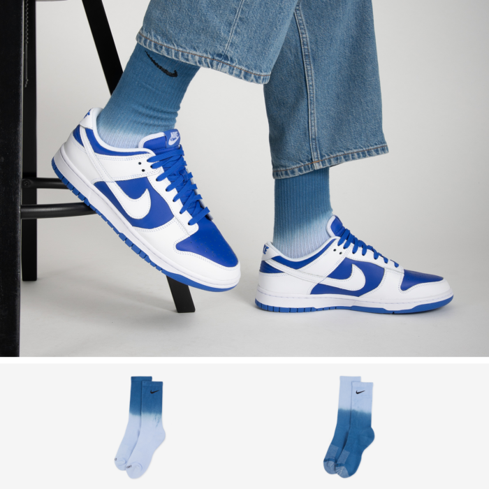 Nike Chaussettes X2 Crew Gradient Bleu