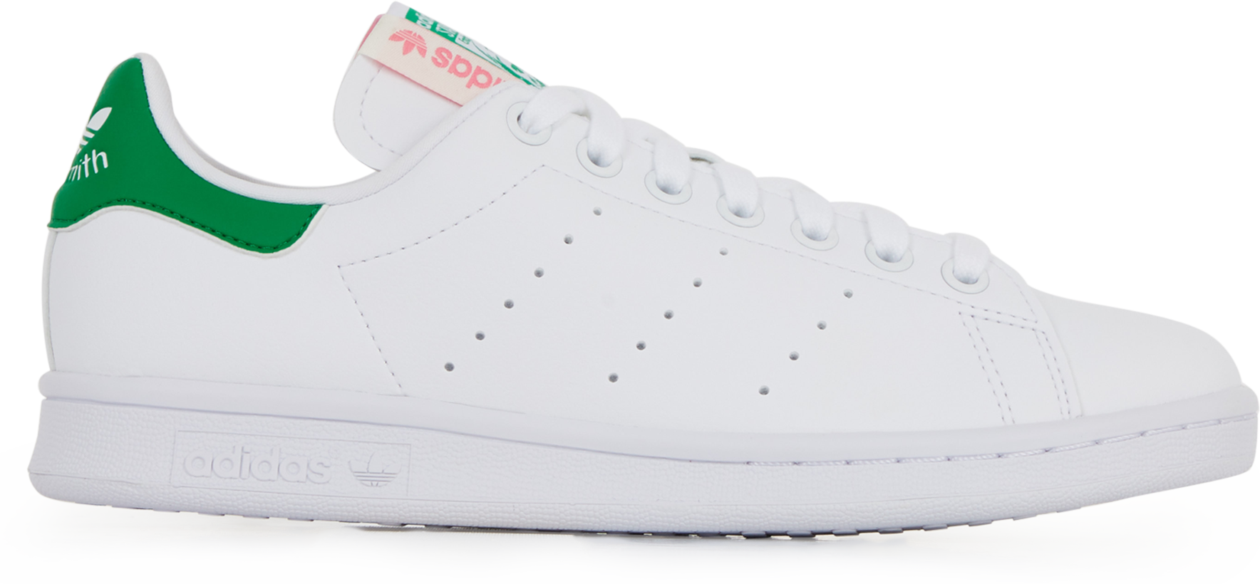 Adidas Originals Stan Smith Tongue Label Blanc/vert/rose