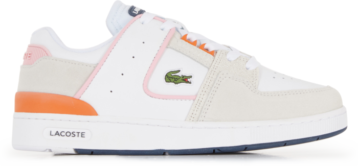 Lacoste Court Cage Blanc Blanc/orange/rose