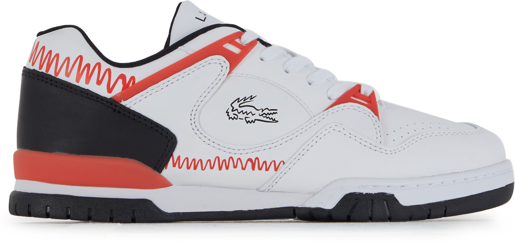 Lacoste Court Point Scribble Blanc/rouge
