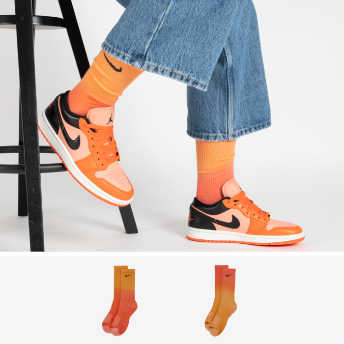 Nike Chaussettes X2 Crew Gradient Orange/rouge