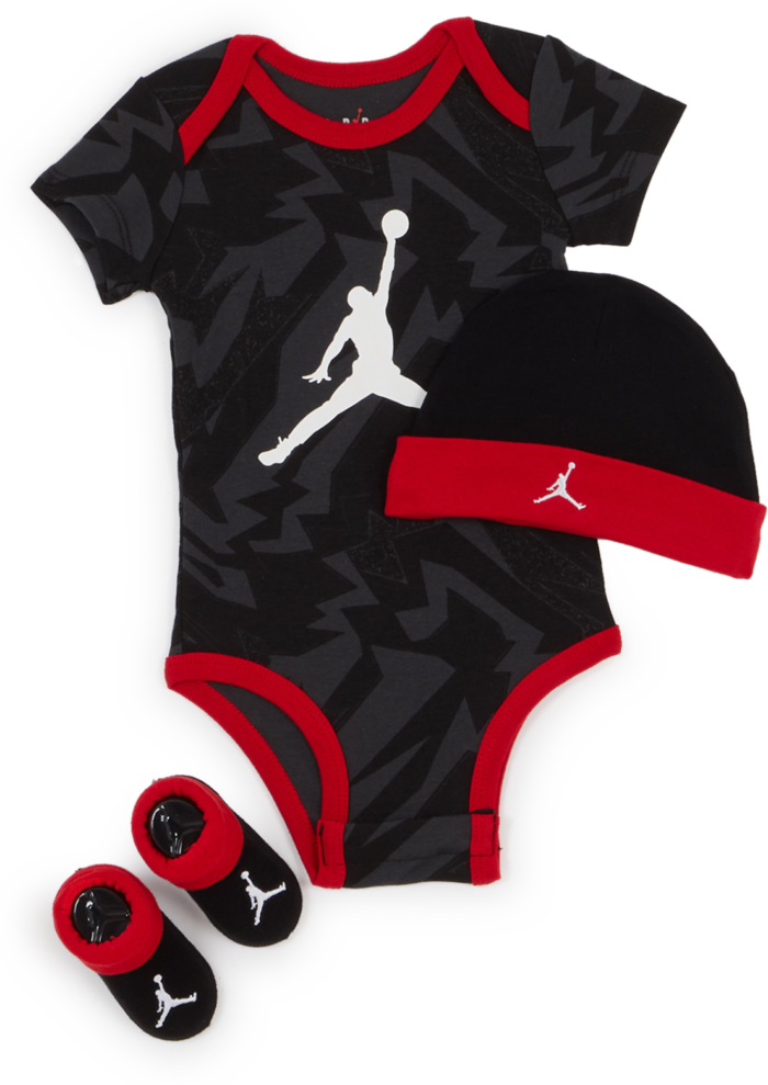 Jordan 3 Pc Set Mc Jumpman Aop Noir/gris/rouge