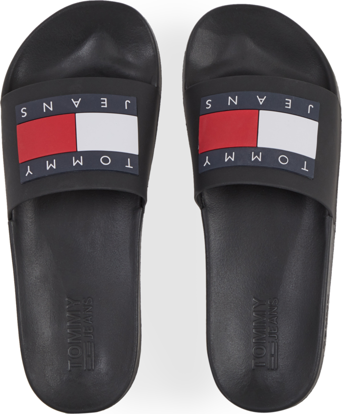 Tommy Jeans Flag Pool Slide Noir