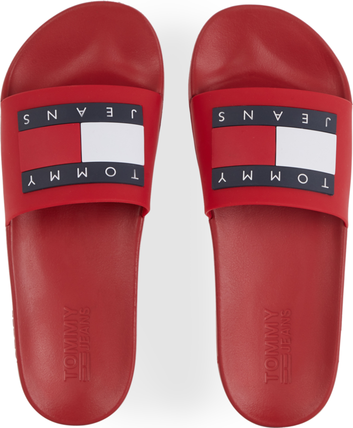 Tommy Jeans Flag Pool Slide Rouge