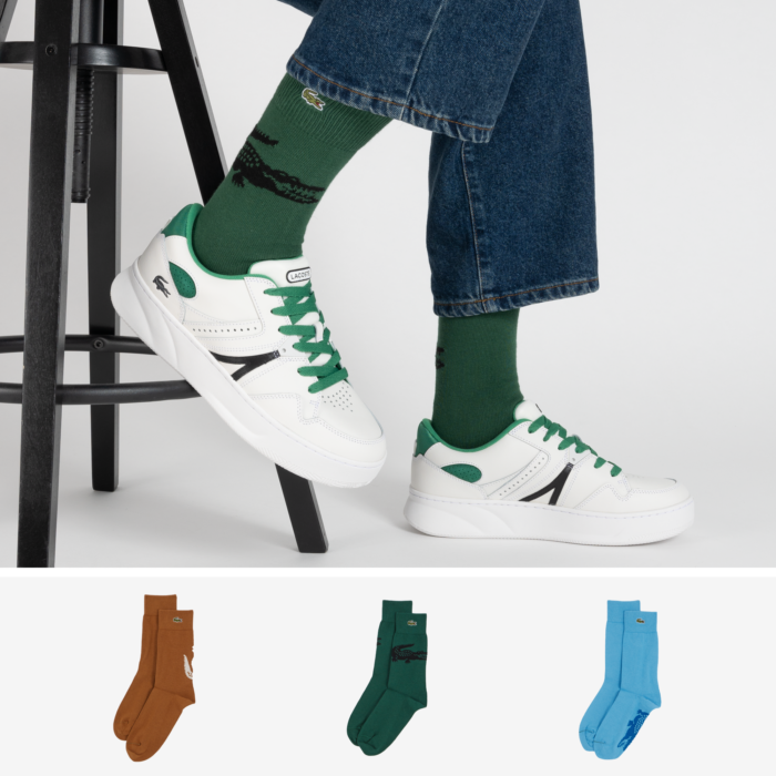 Lacoste Coffret Chaussettes High Logo Lotx3 Orange/bleu/vert