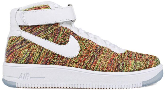 Nike Air Force 1 Mid Flyknit Multi-Color White