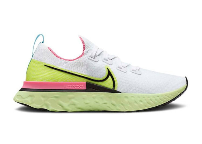Nike React Infinity Run Flyknit White Volt Pink Blast (W)