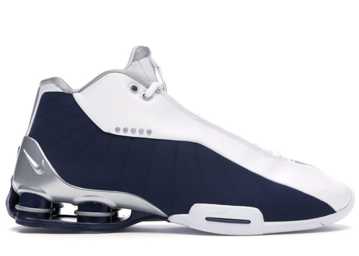 Nike Shox BB4 White Silver Navy