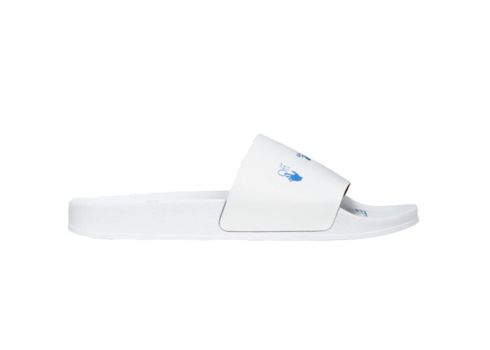 Off-White Logo Sliders White Blue AW20