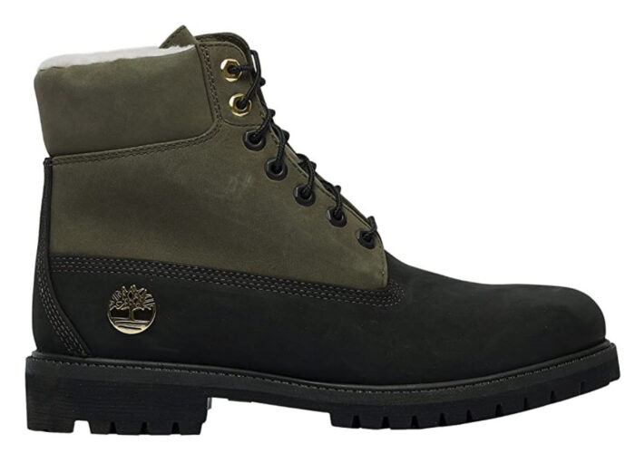 Timberland 6" Premium Boot Shearling Black Grapeleaf (GS)