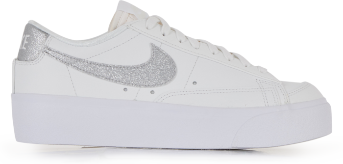 Nike Blazer Low Platform Blanc/argent