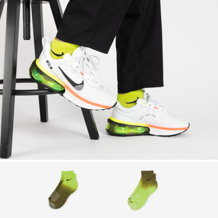 Nike Chaussettes Everyday Plus Tiedye Quarter Jaune