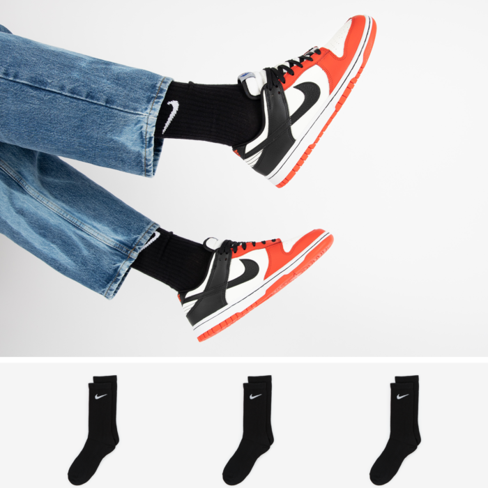 Nike Chaussettes X3 Crew Noir