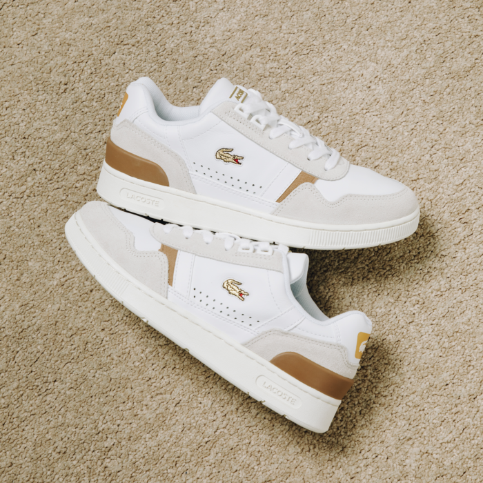 Lacoste T-clip Blanc/beige/or Blanc/beige/or