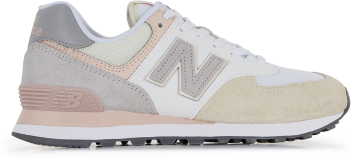 New Balance 574 Blanc/rose