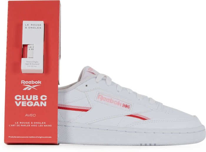 Reebok Club C 85 Vegan X Le Rouge A Ongles Blanc/rose