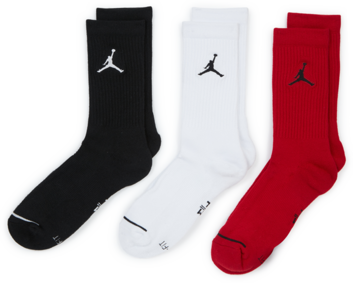 Jordan Chaussettes X3 Crew Jumpman Noir/blanc/rouge