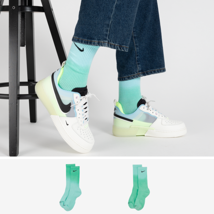 Nike Chaussettes X2 Crew Gradient Bleu/vert