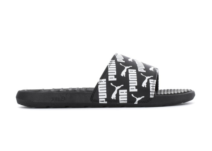 Puma Cool Cat Bold 2 Slide All Over Logo Black White