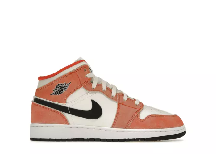 Air Jordan 1 Mid SE Orange Suede (GS)
