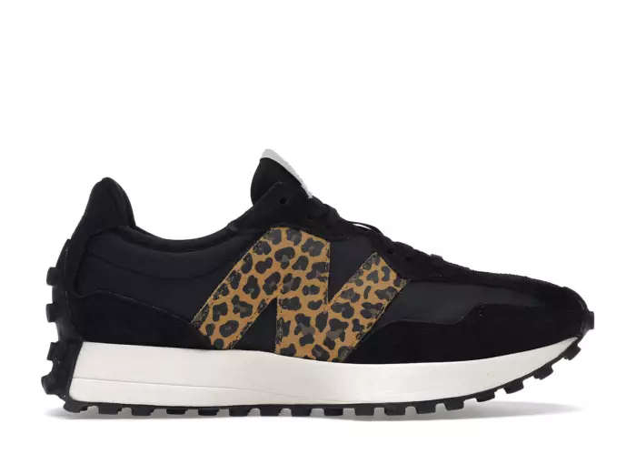 New Balance 327 Black Leopard Print White (Women's)