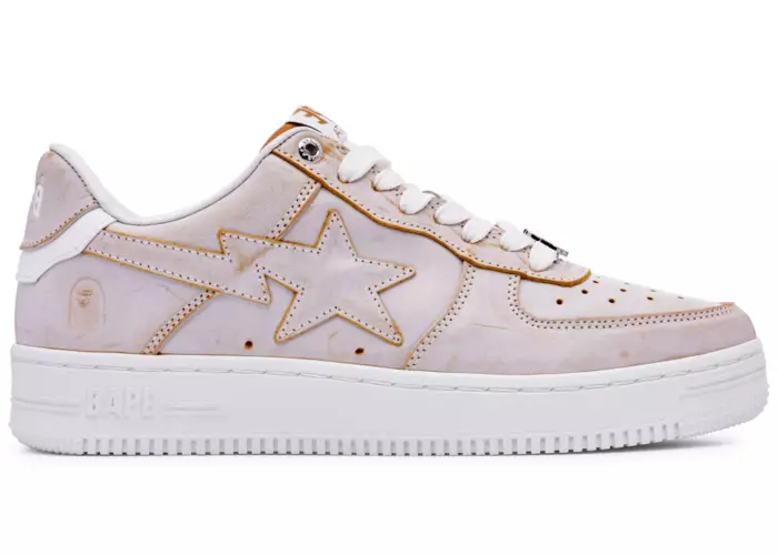 A Bathing Ape Bape Sta Wear Away Paint Beige