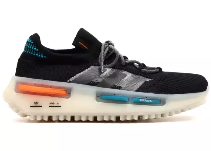 adidas NMD S1 Core Black Blue Orange