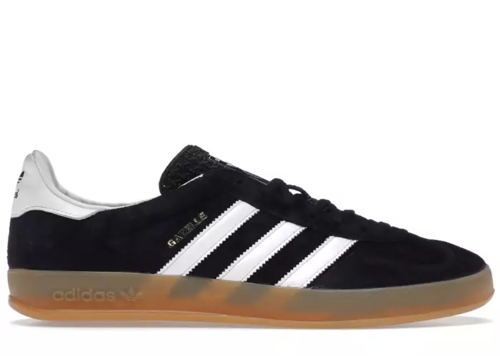 adidas Gazelle Black White Gum
