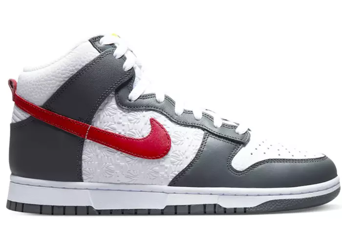 Nike Dunk High Embossed Basketball Grey Red