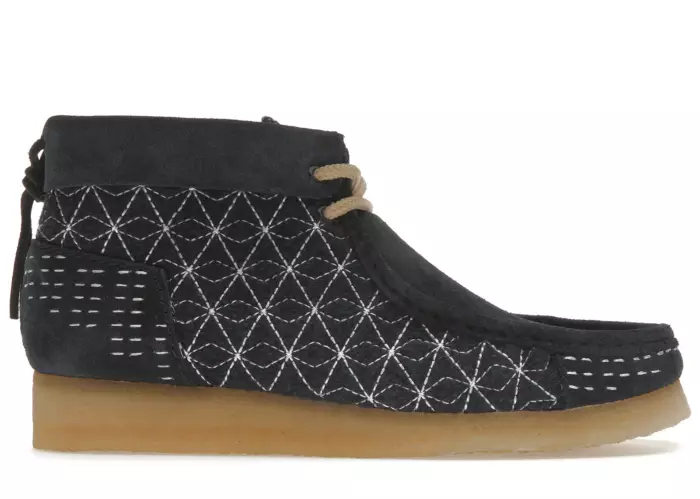 Clarks Originals Wallabee Boot Navy Shashiko