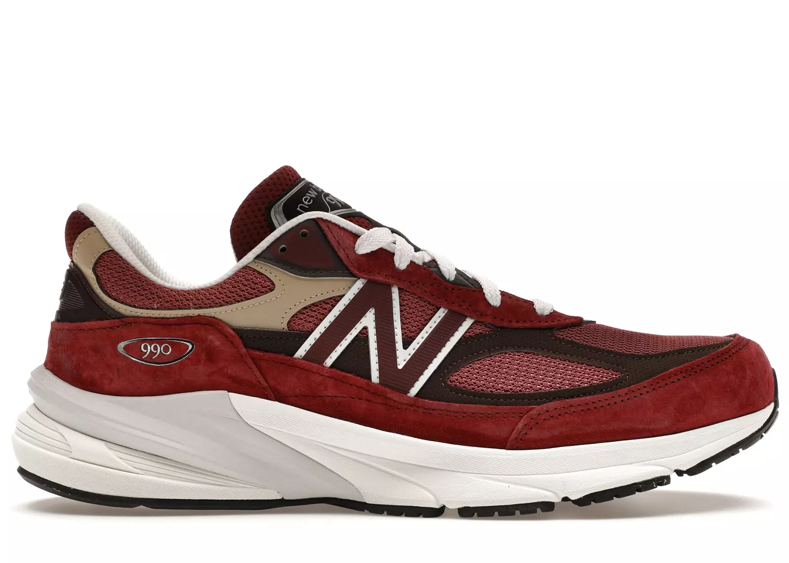 New Balance 990v6 MiUSA Teddy Santis Burgundy Tan
