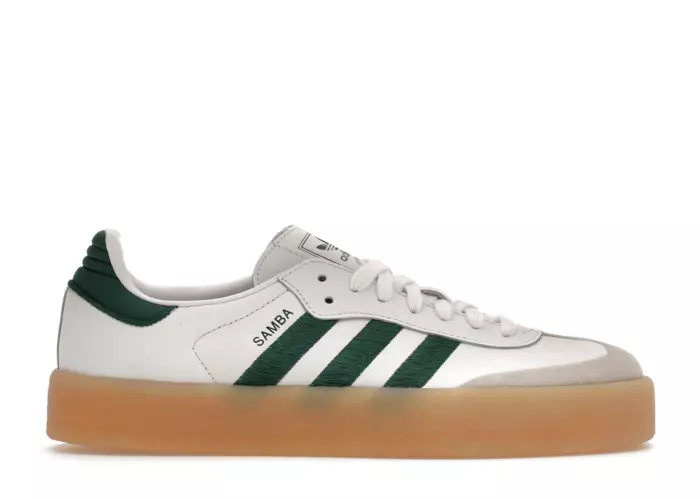 adidas Sambae White Collegiate Green Gum (Women's)