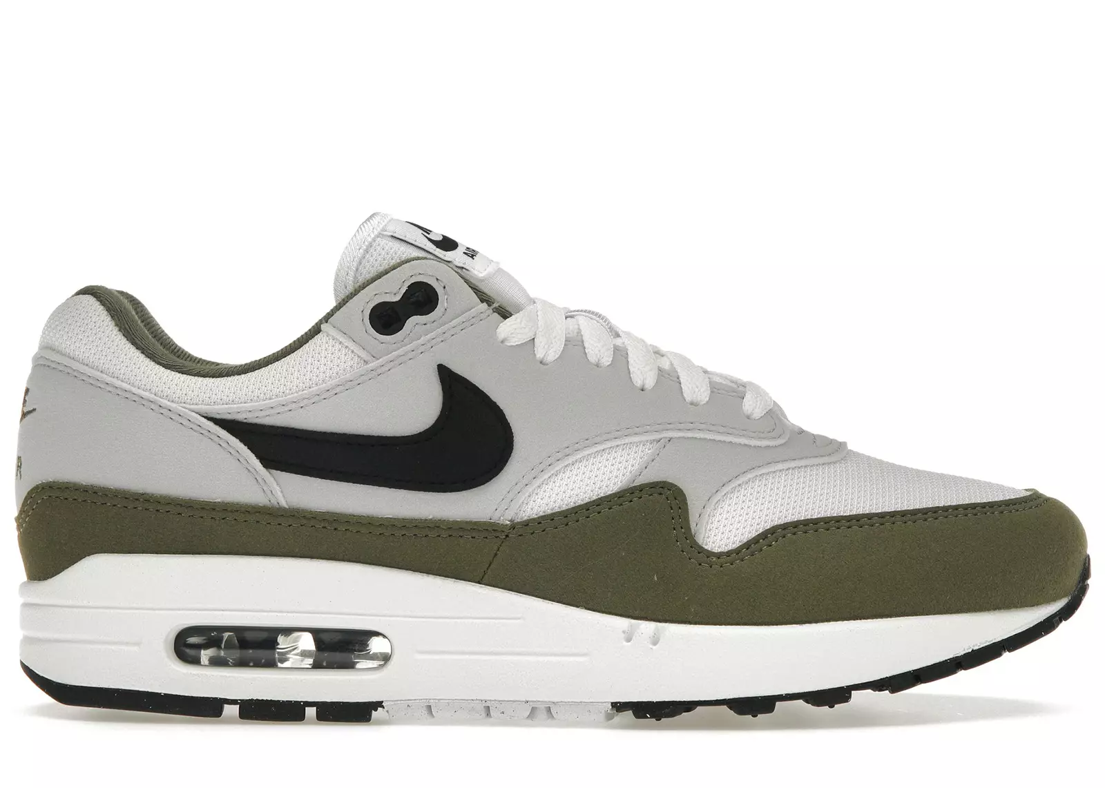 Nike Air Max 1 White Black Medium Olive
