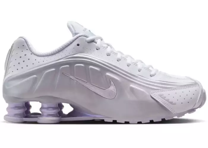 Nike Shox R4 White Metallic Platinum Barely Grape (Women's)