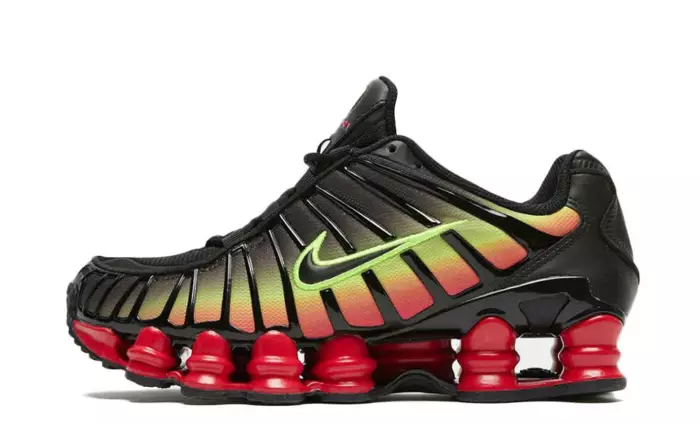 Nike Shox TL Black Volt Fire Red