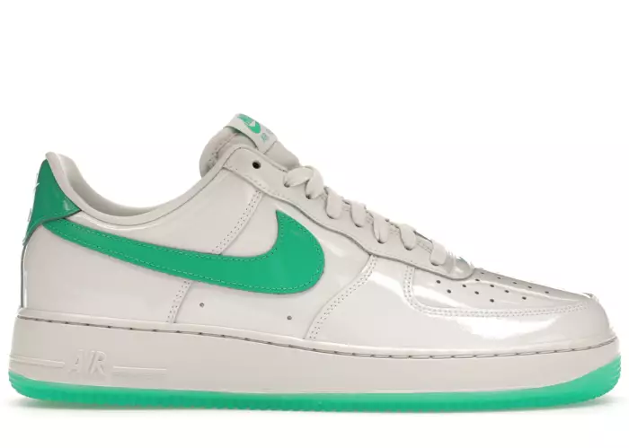 Nike Air Force 1 Low '07 Patent Platinum Tint Stadium Green