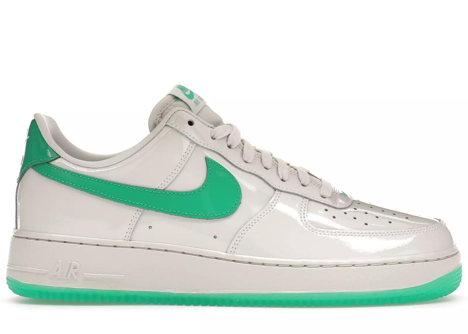 Nike Air Force 1 Low '07 Patent Platinum Tint Stadium Green