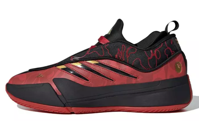 BAPE x adidas Dame 9 Black Red