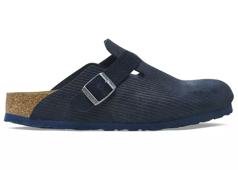 Birkenstock Boston Embossed Corduroy Suede Midnight